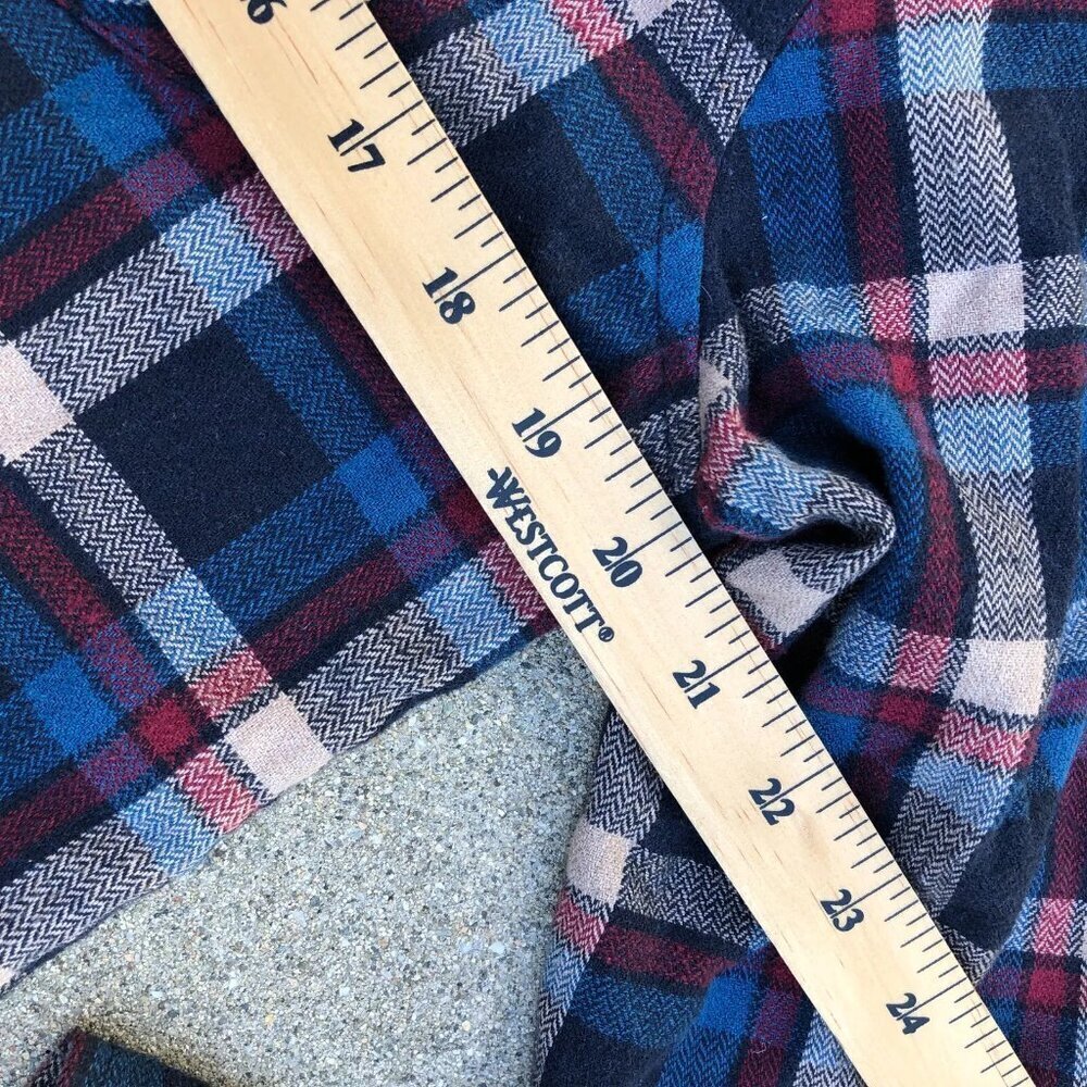ELXR Flannel Shirt Men's MEDIUM Button Down Pocket Cotton Collar Plaid Top - Picture 9 of 10